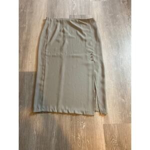 Casual Women's Body-con Pencil Skirt with Front Slit and stretchy waist band 2XL